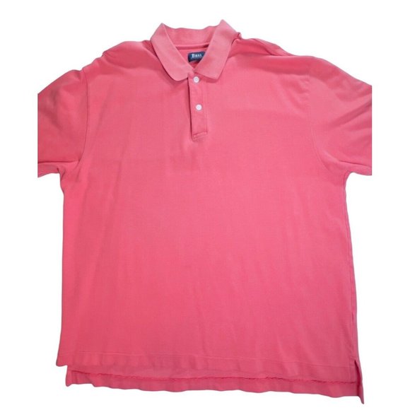 G.H. Bass & Co Mens Short‎ Sleeve  Orange Red Polo Shirt Size XL - Picture 1 of 6